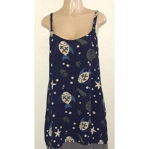 Island X Hawaii Blue Print Cami